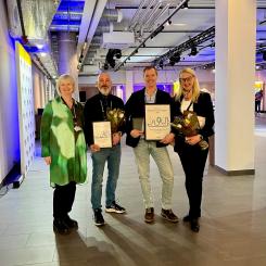 Ulrika Dolietis tillsammans med Mikael Karlsson, Glen Ewertzh och Susanne Alexandersson på Locum.
