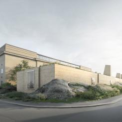 Visionsbild exteriör av Göteborgs konstmuseum.  Foto: Barozzi Veiga