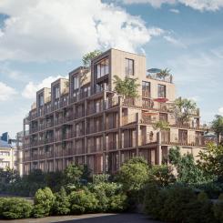 Visionsbild över Gårdshuset vid Fridhemsplan. Bild: Bobakstudio Karminsky arkitektur