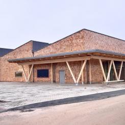 ​Träbyggande börjar bli mer etablerat i Sverige men för många i projektet var det första gången de byggde i trä. Fotograf: Thage i Skåne

​